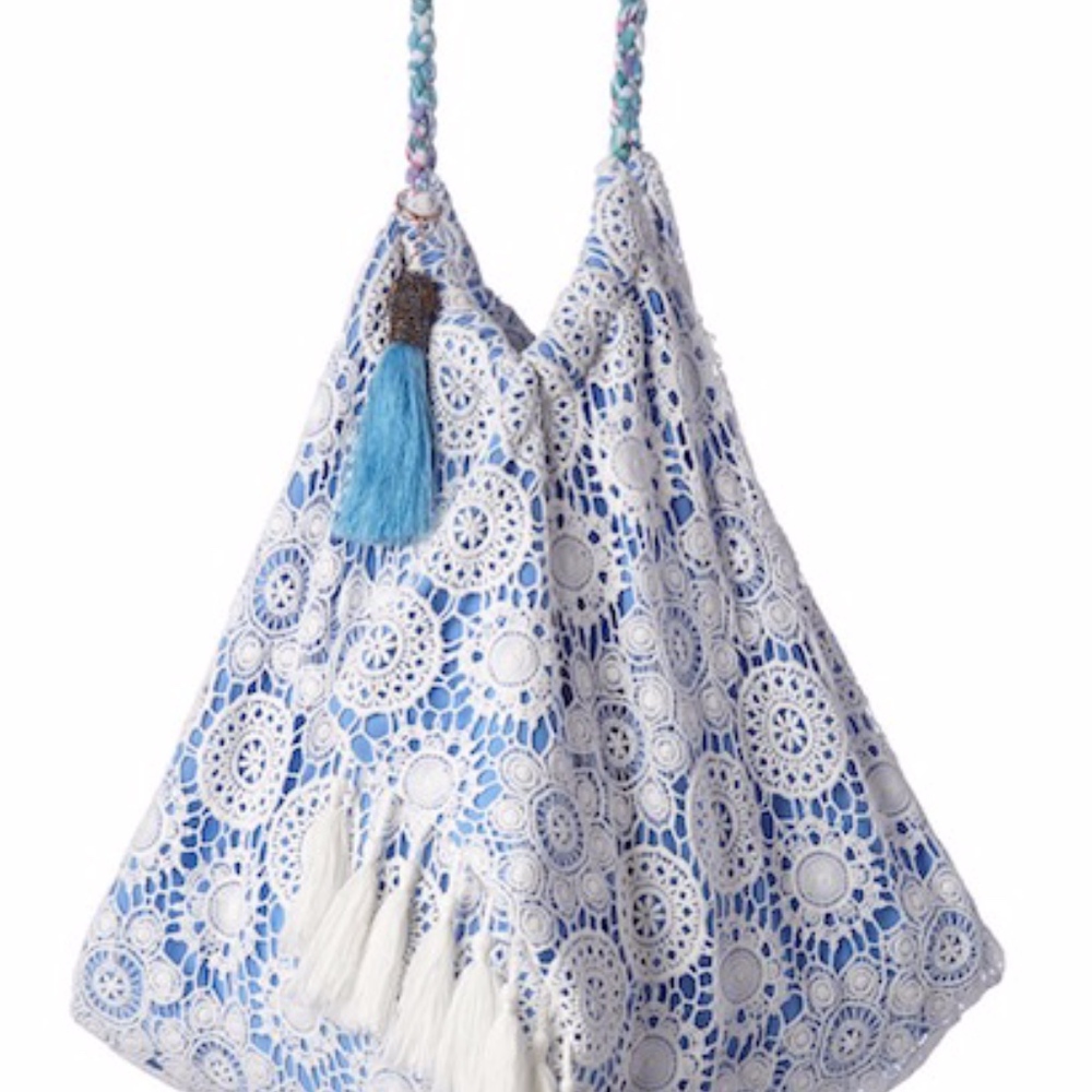 6 Shore Road by Pooja Sunset Beach Bag